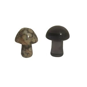 Smoky Quartz Mushroom Natural Hand Healing Gemstone Mushroom Charm,Reiki